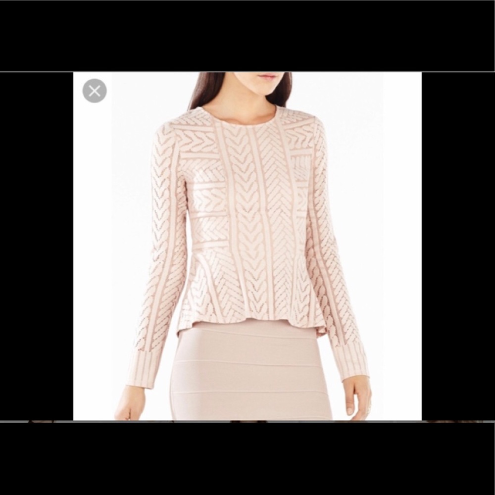 BCBGMAXAZRIA peplum top.